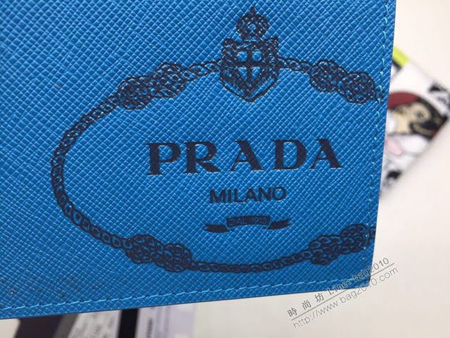 prada錢包 普拉達專櫃最新十字紋牛皮卡包 2MC223 PRADA男士卡片夾  pyd2123